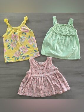 Girls 3T Floral Tank Top Summer Bundle- Nicole Miller, Oshkosh B'Gosh, Carters